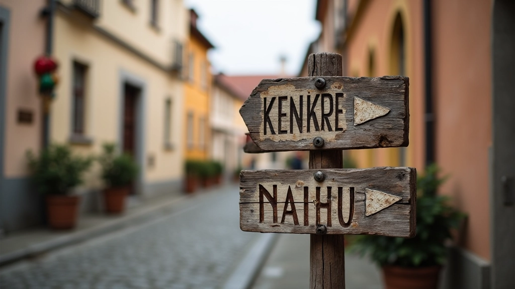 Senos senamiesčio gatvės pavadėlių ženklas, artimiausios informacijos ir orientacijos lentelė